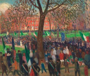 Parada, Washington Square de William James Glackens